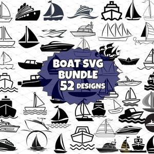 Boat SVG Bundle, Sail Boat Svg, Ship Svg, Speedboat Svg, Cruise Ship Svg, Boat PNG Bundle, Boat Clipart, Boat SVG Cut Files for Cricut,