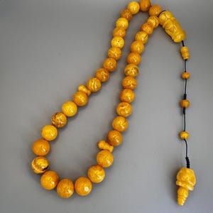 Vintage Natural Amber Beads (62.5 grams)