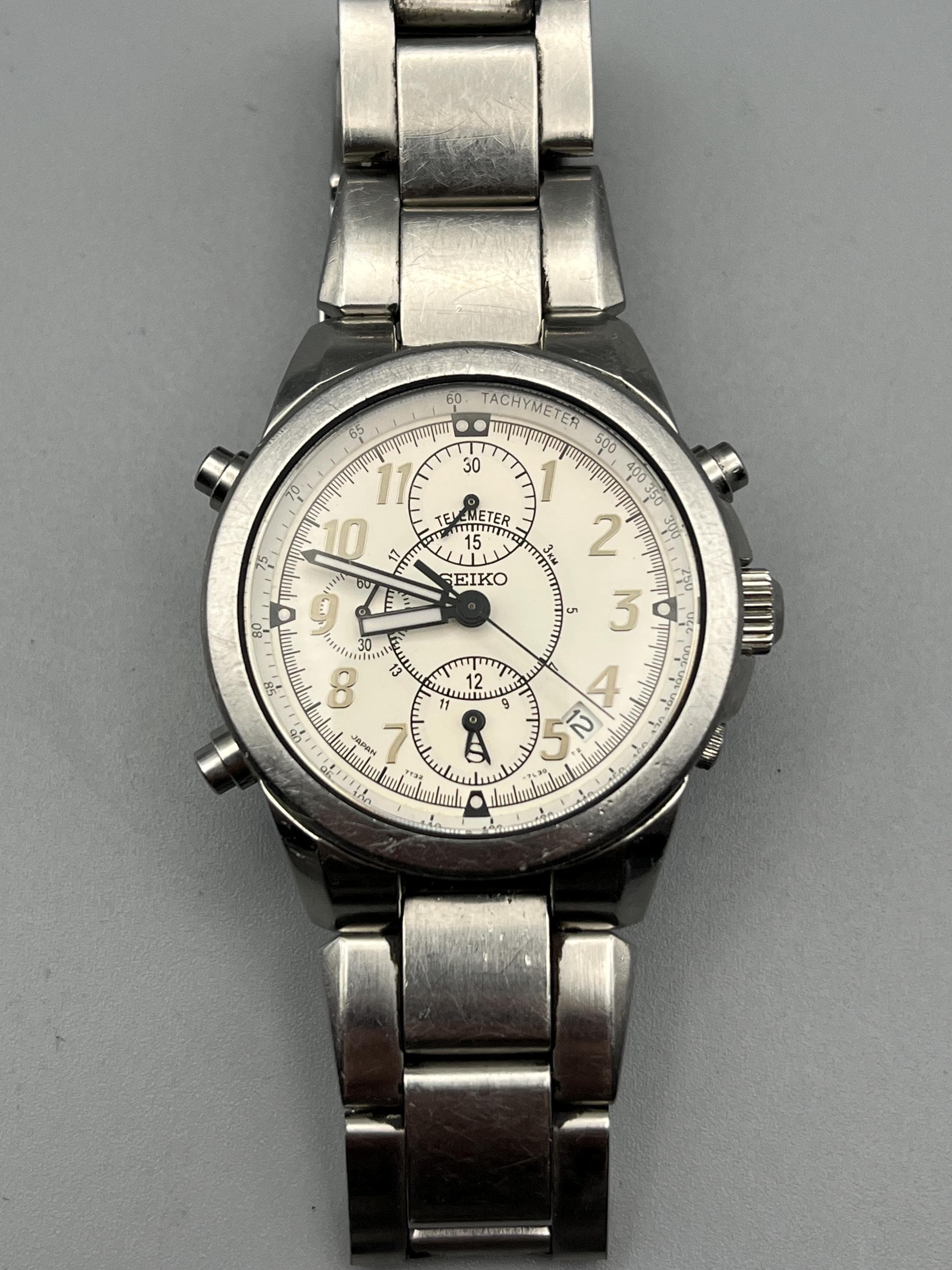 SEIKO 7T32-6D80　クオーツ ユニセックス　腕時計 1992年製 1992) Seiko 7T32-6D80 Quartz chronograph - 