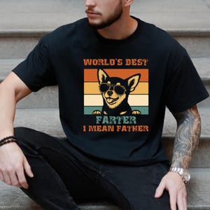 World&#39;s Best Farter I Mean Father T-Shirt, Retro Vintage Father&#39;s Day Shirt, Funny Dad Shirt, Funny Dad Birthday Gift, Fathers Day Gift