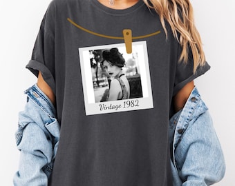 Comfort Colors Custom Photo Birthday Shirt, Retro Party Gift