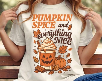 Pumpkin Spice Coffee Shirt: Cozy Fall Thanksgiving Tee