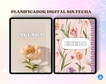Undated Digital Planner: Monthly, Weekly, Daily Agenda (Ipah, Goodnotes)