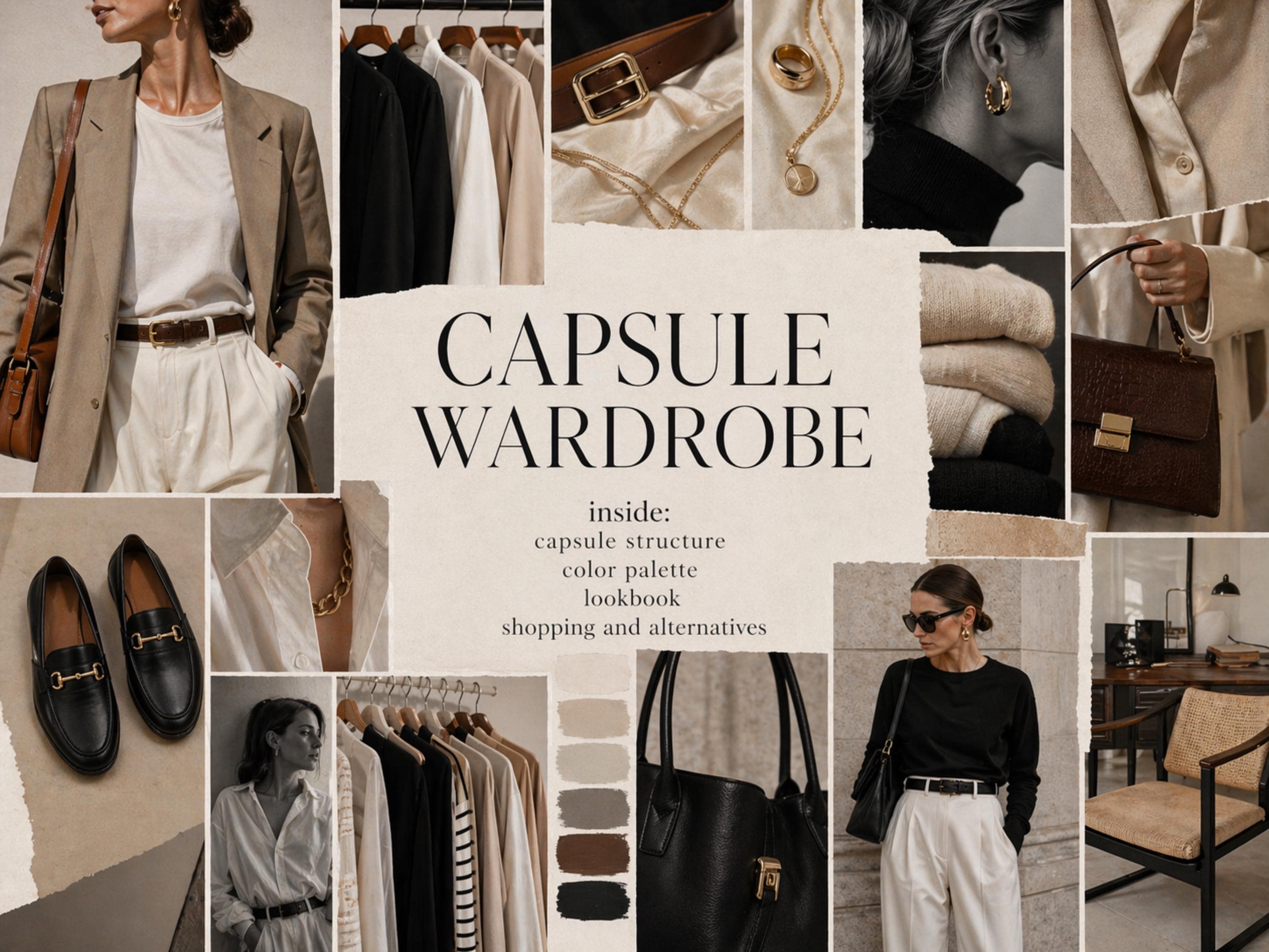 Capsule Wardrobe Guide PDF – Fashion Planner, Outfit Ideas, Mix & Match ...