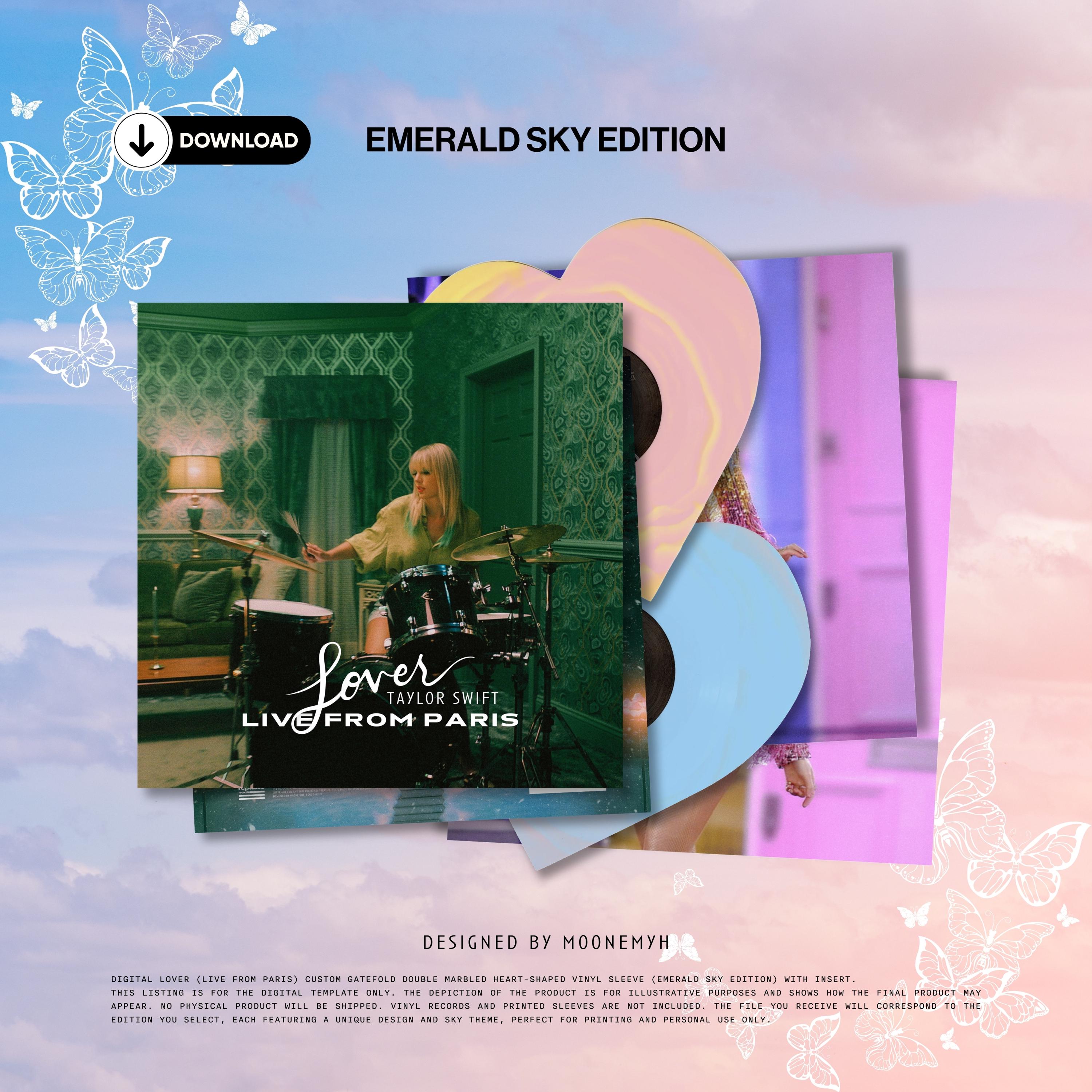Taylor Swift Lover Live From Paris Heart-Shaped Vinyl Cover, Gatefold Vinyl Sleeve, Custom Album Jacket, LLFP Custom Personalized Digital