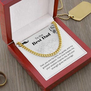 Colar de corrente cubana personalizado – presente para pai, avô, tio – joias masculinas para o dia dos pais, aniversário, aniversário, presente para ele