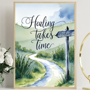 Healing Therapy Office Decor | Printable Inspirational Quote Wall Art | Mental Health Motivational Print | Mental Health Decor