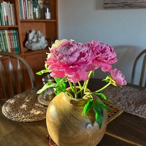 Clay flowers, peony flowers made from cold porcelain (polymer clay)