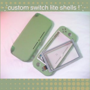 Matte Pastel Switch Lite Shells + Bezel Replacement Bundle | Matcha, Pink, Purple, White, Black, Clear Grey
