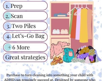 ADHD Kids closet reset| Visual Declutter Guide for Children| Printable PDF