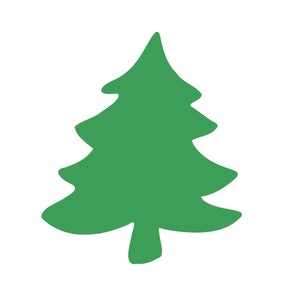 20 Pack - Paper Evergreen Tree Shape Cutouts Die Cut Christmas Pine Tree Scrapbooking Outdoors Camping Forest Bulletin Board DIY Project