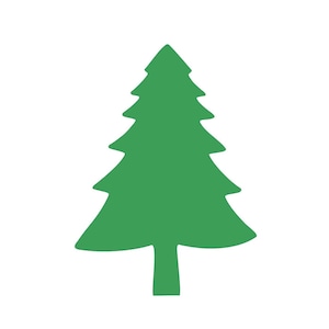 20 Pack - Paper Green Pine Tree Shape Cutout Die Cut Christmas Evergreen Tree Pattern Scrapbooking Outdoors Camping Forest Gift Tag Winter