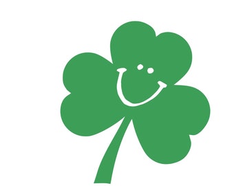 20 Pack Smiling Shamrock Paper Cutouts: St. Patrick's Day DIY Craft