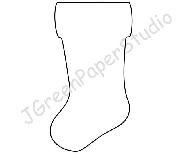 Printable Stocking Template-pdf Digital Download Stocking Kids Holiday ...