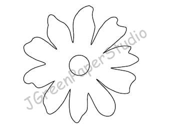 Printable Daisy Template: Spring Flower Cutout (PDF, SVG Digital Download)
