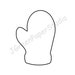 Printable Mitten Template PDF Digital Download Mitten Kids Coloring Page DIY Crafts Stencil 7 ...