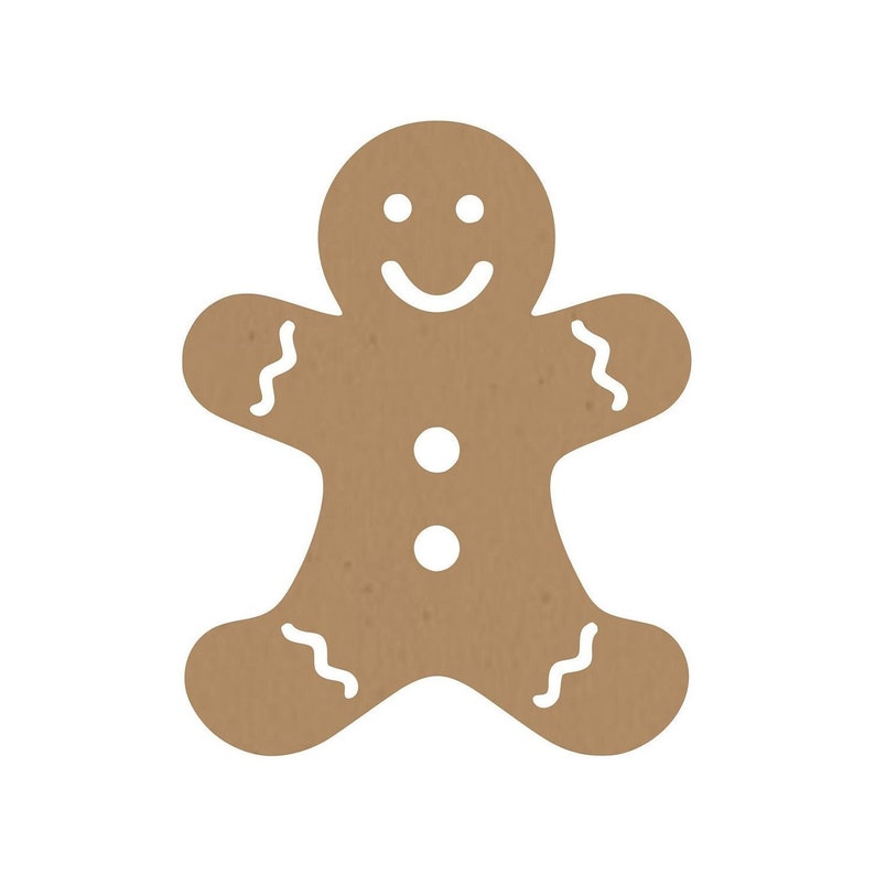 20 Pack Paper Gingerbread Man Shapes, Gingerbread Man Cutouts, Die Cut Gingerbread Man, Christmas Cookie, Scrapbooking, Journaling, DIY image 1