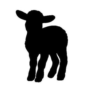 20 Pack - Paper Lamb Shape Cutout Die Cut Template Ewe Baby Young Sheep Easter Lamb Barnyard Farm Animal Scrapbooking Journaling DIY Crafts