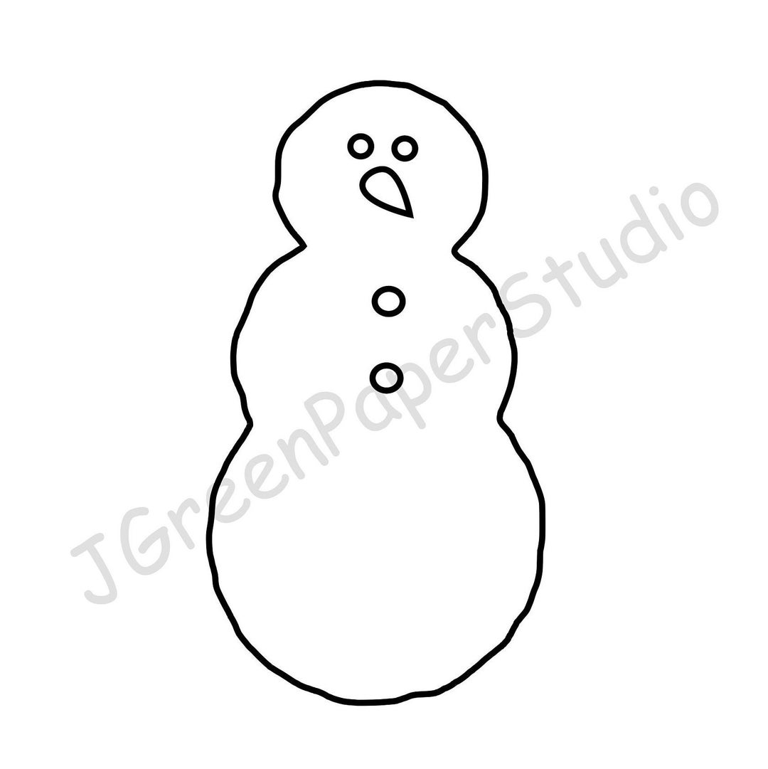 Printable Snowman Template PDF SVG Digital Download 8 Inch Snowman Kids Printable Snowman Template PDF SVG Digital Download 8 Inch Snowman Kids
