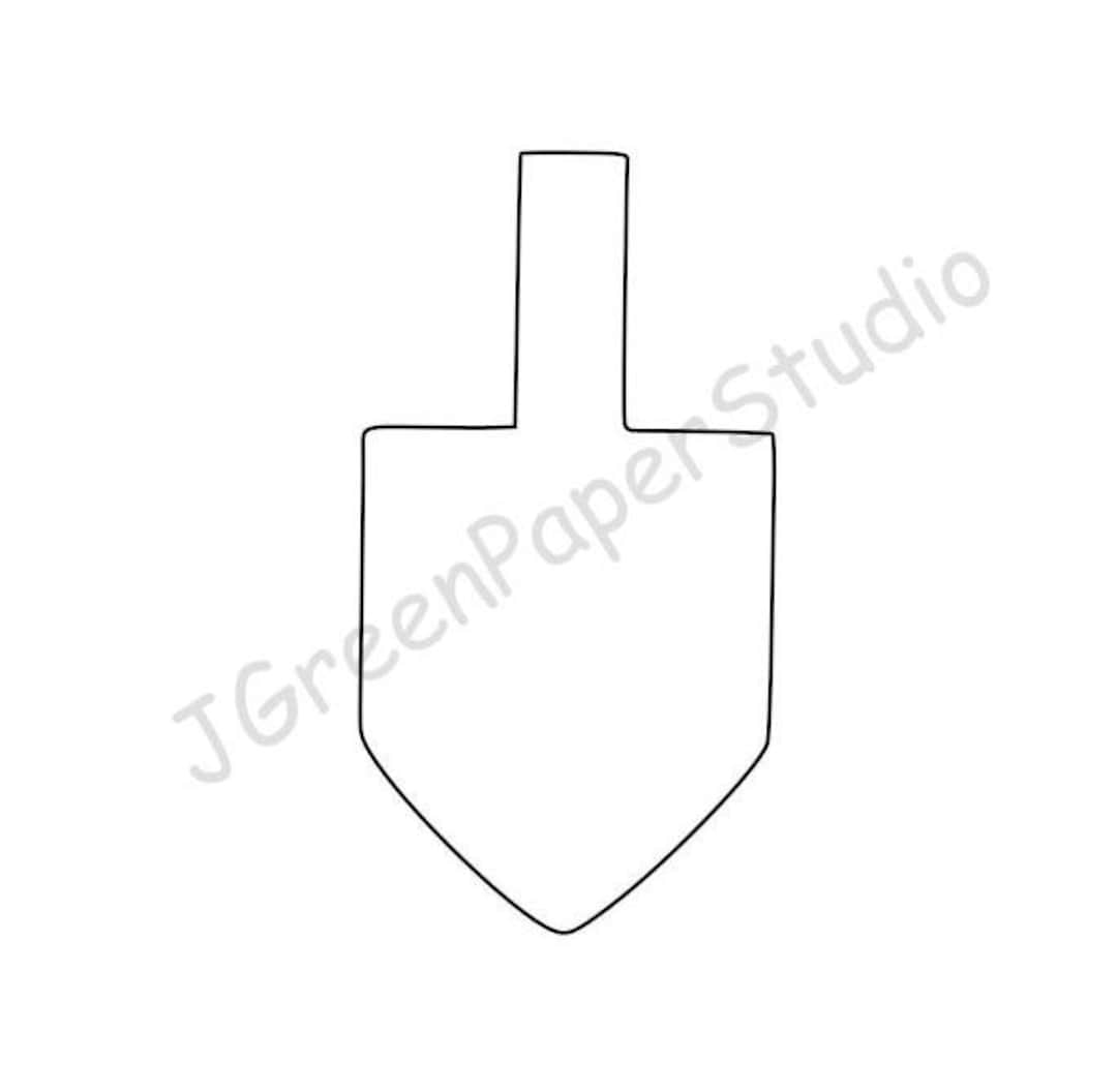 Printable Dreidel Line Art Template PDF SVG Digital Download Hanukkah ...