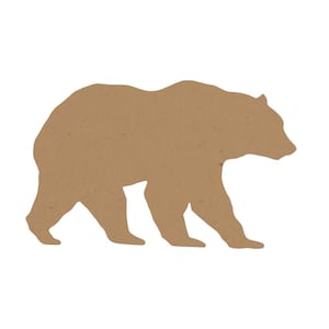20 Pack - Paper Bear Shape Cutout Die Cut Brown Grizzly Woodland Animal Scrapbooking Journaling Camping Wilderness Bulletin Board DIY Craft