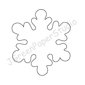 Modèle d'art au trait imprimable flocon de neige PDF SVG téléchargement numérique Noël hiver neige Coloriage pochoir babillard Decor artisanat pour enfants