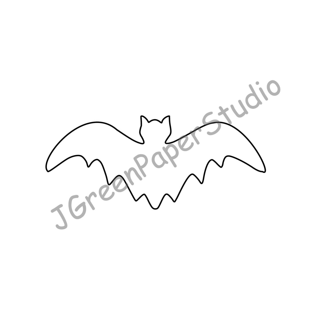 Printable Bat Template: Halloween Kids Craft Stencil (PDF Digital ...
