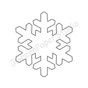 Modèle d'art au trait imprimable flocon de neige PDF SVG téléchargement numérique Noël hiver neige coloriage pochoir tableau d'affichage décor bricolage