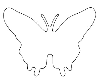 Printable Butterfly Template: Spring Kids Coloring Page (PDF, SVG Digital Download)