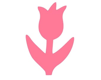 Paper Tulip Cutouts: Spring Blossom Shapes, DIY Crafts - (20) Pack