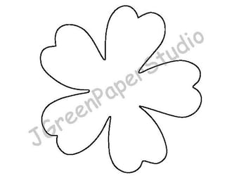 Printable Flower Template: DIY Spring & Summer Crafts (PDF SVG Digital Download)