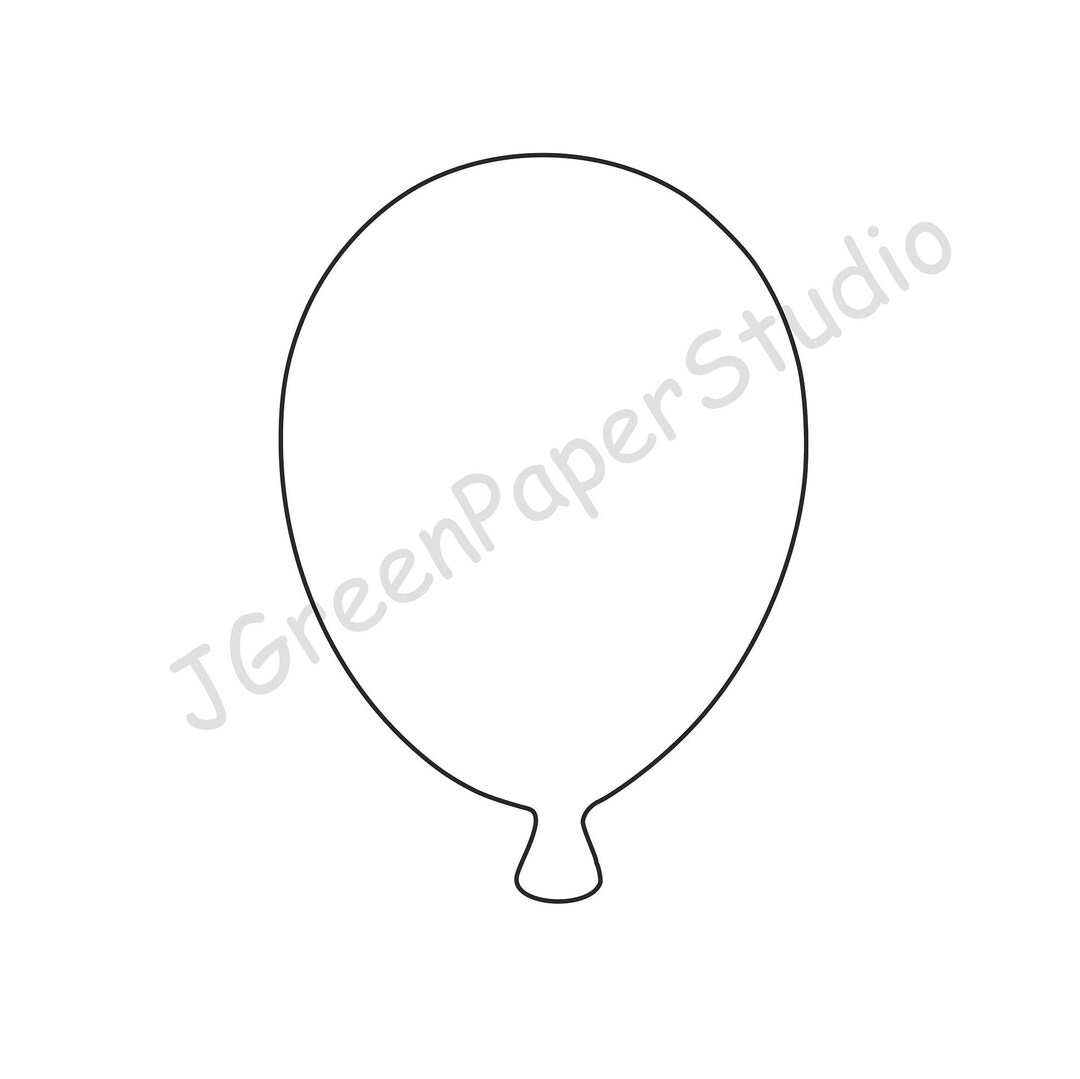 Printable Balloon Template-pdf Digital Download Balloon Kids - Etsy