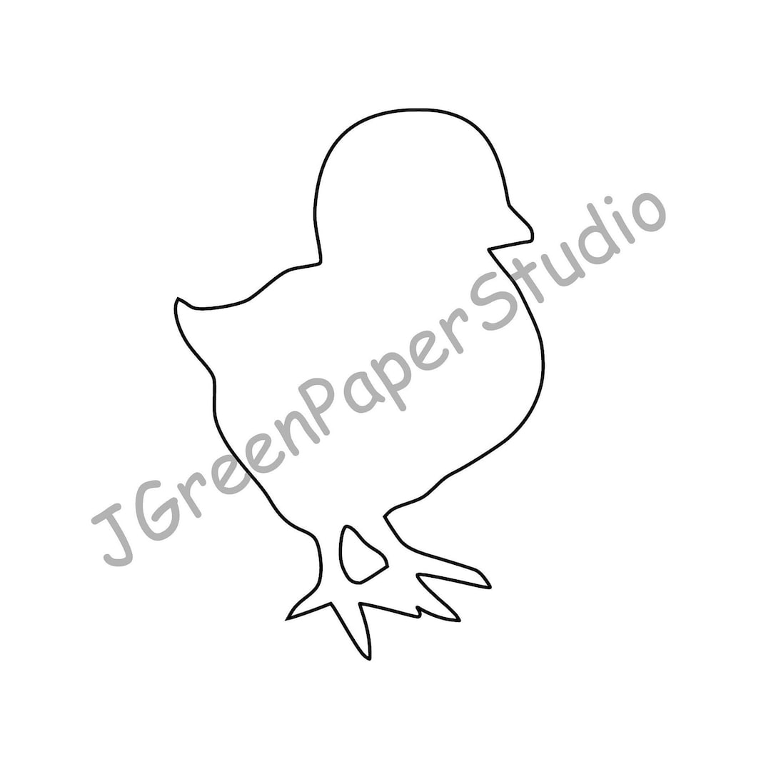 Printable Chick Template-pdf Digital Download Chick Kids Easter ...