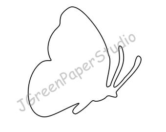 Printable Butterfly Template: Spring Kids Coloring Page (PDF, SVG Digital Download)