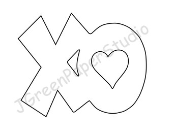 Xo coloring page - Etsy España