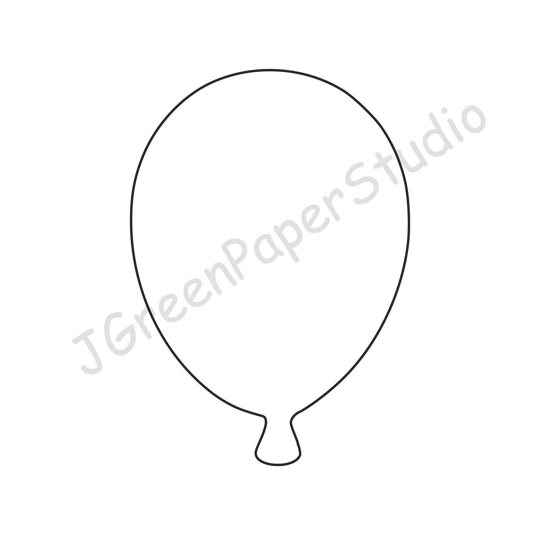 Plantilla de globo imprimible: Plantilla para colorear para niños (Descarga  digital en PDF), image size:1902x1867