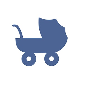 20 Pack Paper Baby Carriage Cutouts, Baby Shower Die Cut, Baby Carriage ...