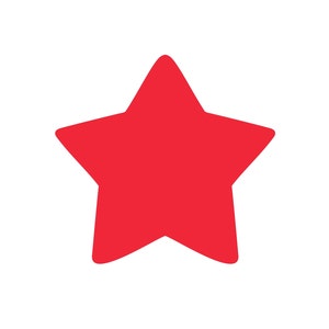 20 Pack - Paper Star Shape Die Cut Christmas Rounded Star Cutout July 4th Fourth of July Nighttime sky Scrapbooking Bulletin Board DIY Craft