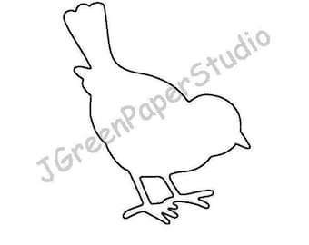 Simple Bird Template: Kids Coloring Page, DIY Craft Stencil (PDF, SVG Digital Download)