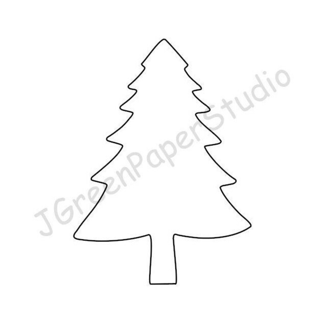 Printable Pine Tree Template-pdf Digital Download Christmas Tree Kids ...