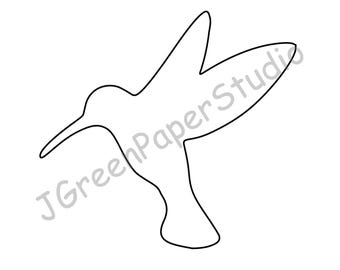 Hummingbird Template: Bird Outline, Kids Coloring Page (PDF, SVG Digital Download)