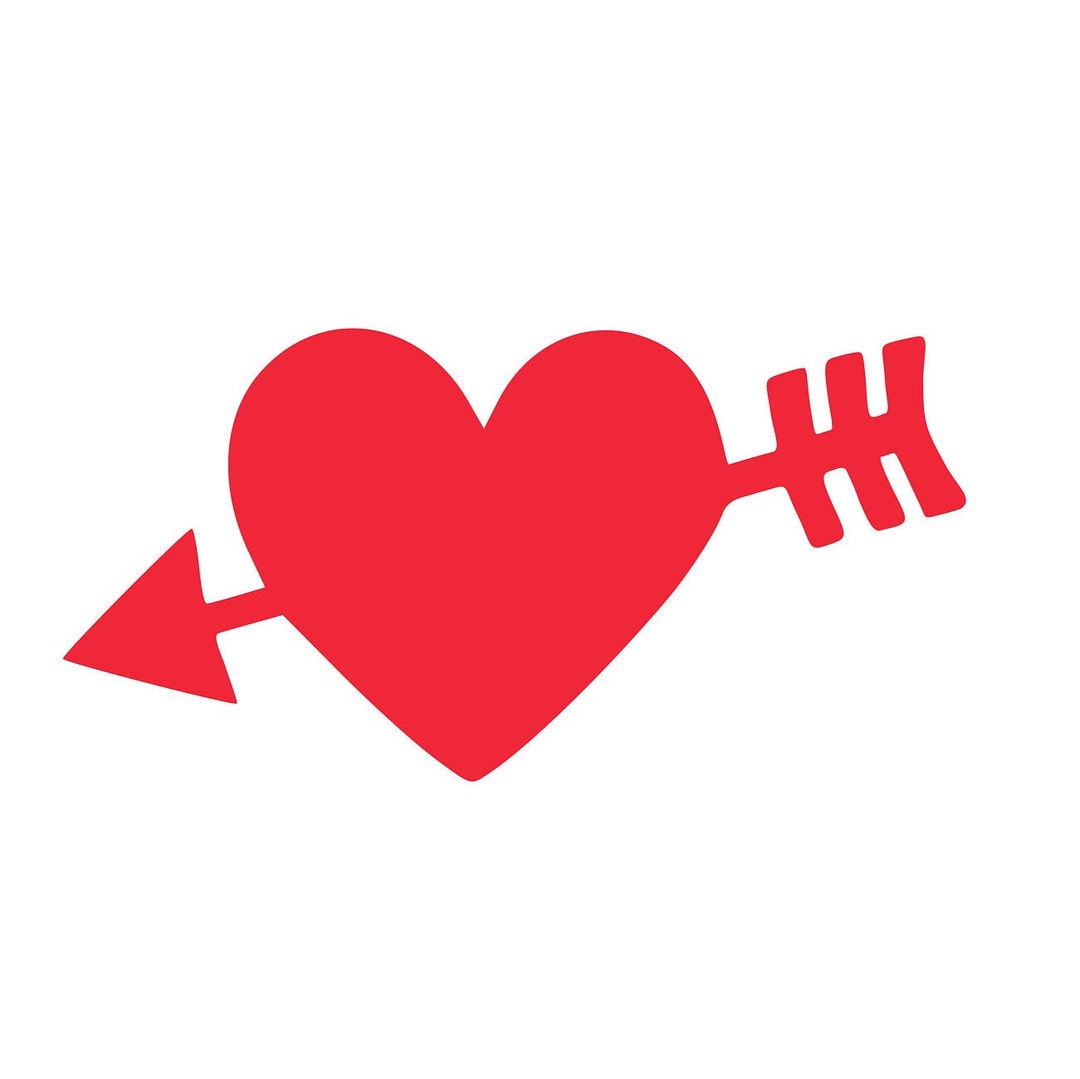 20 Pack Paper Heart Shapes Die Cut Heart With Arrow Cutouts Valentine's