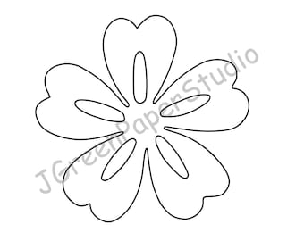Printable Flower Template: DIY Spring Crafts, Classroom Decor (PDF Digital Download)