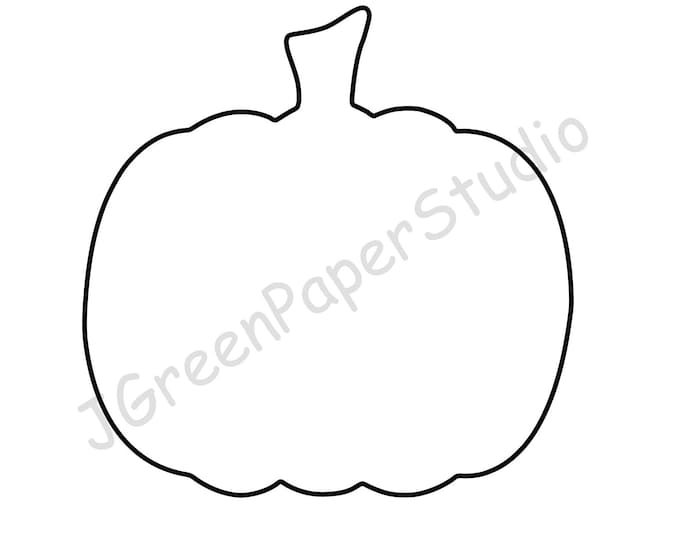 Printable Pumpkin Template PDF Digital Download Pumpkin Thanksgiving Fall Kids Coloring Page DIY ...