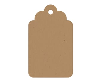 20 Pack Blank Paper Gift Tags: Die Cut Cardstock Labels