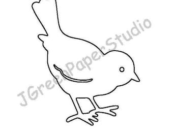 Printable Bird Template: DIY Craft Stencil, Kids Coloring Page (PDF, SVG)
