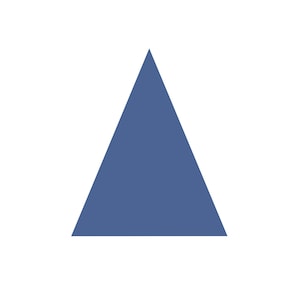 May include: A solid blue triangle shape.