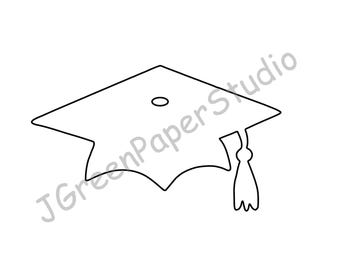 Printable Mortar Board Template: Graduation Hat Cutout (PDF, SVG Digital Download)