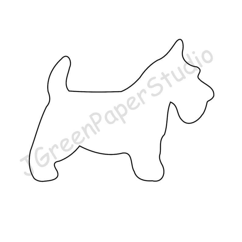 Printable Scottie Dog Template PDF SVG Digital Download Etsy UK
