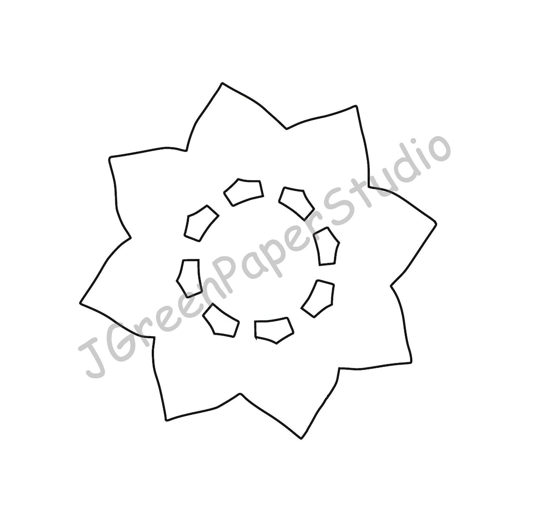 Printable Sunflower Template PDF Digital Download Spring Easter Flower